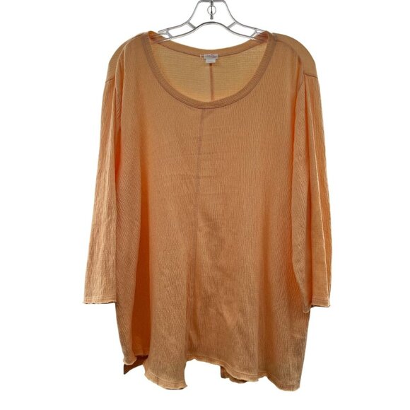 Sun Bay Women's 3/4 Sleeve Casual Top Light Orange Size XL - Picture 1 of 9